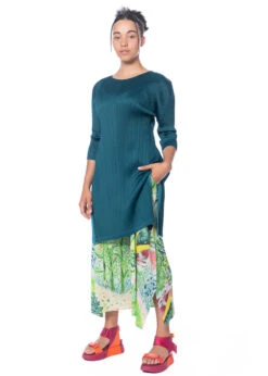 PLEATS PLEASE ISSEY MIYAKE, Tunikakleid WALK -Kleider Geschaft pp36jt461 neu