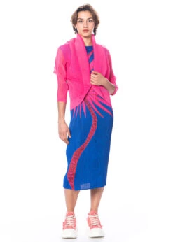 PLEATS PLEASE ISSEY MIYAKE, Ausgefallenes Kleid ICE DESERT