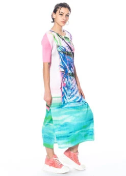 PLEATS PLEASE ISSEY MIYAKE, Schmal Geschnittenes Kleid TROPICAL WINTER -Kleider Geschaft pp38jh674 4