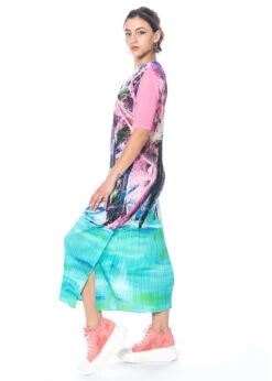 PLEATS PLEASE ISSEY MIYAKE, Schmal Geschnittenes Kleid TROPICAL WINTER -Kleider Geschaft pp38jh674 8