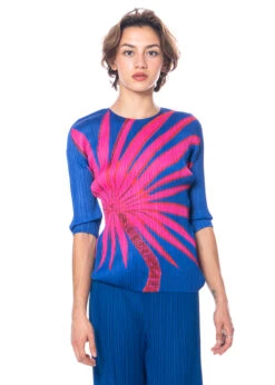PLEATS PLEASE ISSEY MIYAKE, Shirt Mit Halblangem Arm ICE DESERT -Kleider Geschaft pp38jk681 7