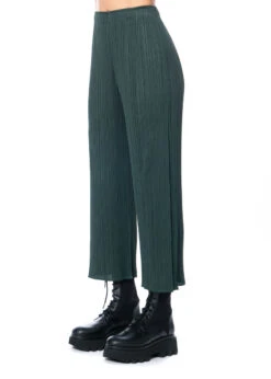 PLEATS PLEASE ISSEY MIYAKE, Leichte Hose Mit Plisseefalten JULY -Kleider Geschaft pp38jo114 col 69 dark green 03 8
