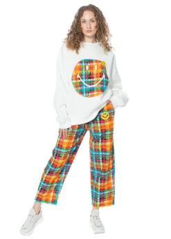 JOSHUAS, Crewneck-Pullover Mit Smiley Im Pixeldesign