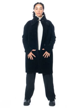 Annette Görtz, Oversize Mantel Rom Aus Schurwolle -Kleider Geschaft rom 08black s