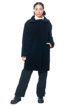Annette Görtz, Oversize Mantel Rom Aus Schurwolle -Kleider Geschaft rom 08black s 8
