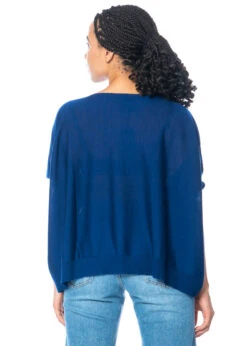 Knit Knit, Abgerundeter Langer Pullover -Kleider Geschaft royal m f58 6