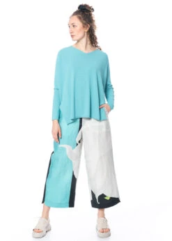 Annette Görtz, Leichte Sommerhose Sara In Kühlen Farben -Kleider Geschaft sara gr. 38 81 pebble m. aloa u. closed up 4