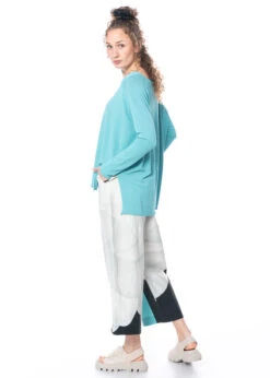 Annette Görtz, Leichte Sommerhose Sara In Kühlen Farben -Kleider Geschaft sara gr. 38 81 pebble m. aloa u. closed up 5