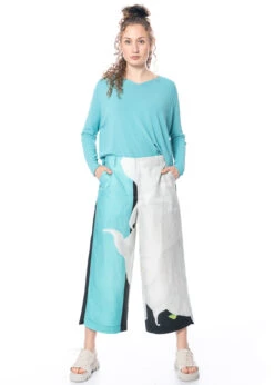 Annette Görtz, Leichte Sommerhose Sara In Kühlen Farben -Kleider Geschaft sara gr. 38 81 pebble m. aloa u. closed up 6