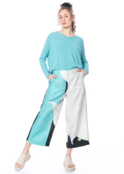 Annette Görtz, Leichte Sommerhose Sara In Kühlen Farben -Kleider Geschaft sara gr. 38 81 pebble m. aloa u. closed up 8