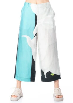 Annette Görtz, Leichte Sommerhose Sara In Kühlen Farben -Kleider Geschaft sara gr. 38 81 pebble m. aloa u. closed up 9