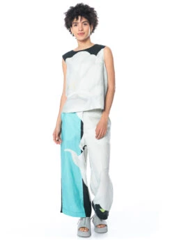 Annette Görtz, Leichte Sommerhose Sara In Kühlen Farben -Kleider Geschaft sara mit top sal und front act 6