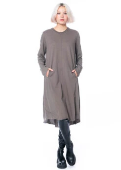Studiob3, Kleid Mit Schwarzem Druck Auf Der Rückseite Savara -Kleider Geschaft savara 36 38 taupe 6