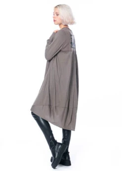 Studiob3, Kleid Mit Schwarzem Druck Auf Der Rückseite Savara -Kleider Geschaft savara 36 38 taupe 9