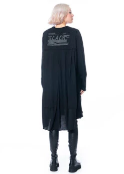 Studiob3, Kleid Mit Schwarzem Druck Auf Der Rückseite Savara -Kleider Geschaft savara 40 42 black 3