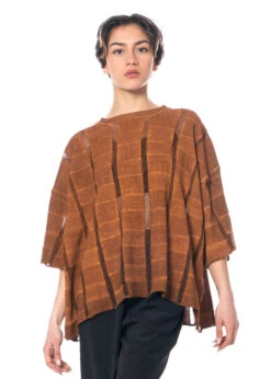 Serien° Umerica, Luftiger Oversized Strickpullover In Zenzero -Kleider Geschaft ser1265 os zenzero mit sn305