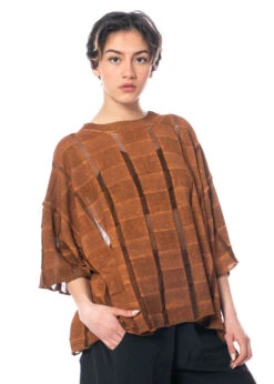 Serien° Umerica, Luftiger Oversized Strickpullover In Zenzero -Kleider Geschaft ser1265 os zenzero mit sn305 7