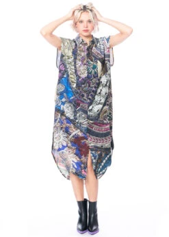 BARBARA BOLOGNA, Kurzärmeliges Hemdkleid Mit Print