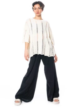 Serien° Umerica, Weite Hose Aus Seide Mit Elastischem Bund -Kleider Geschaft sn305 black 7