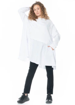 PLUSLAVIE PLÜ, Pullover Im Lagenlook ONE SWEAT In Weiß -Kleider Geschaft top2011 in os hose 1017 schuhe strong bond woman 12