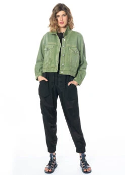 HIGH, Moderne, Kurze Jacke Upside Aus Baumwolle -Kleider Geschaft upside 1