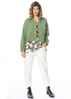 HIGH, Moderne, Kurze Jacke Upside Aus Baumwolle -Kleider Geschaft upside ganz