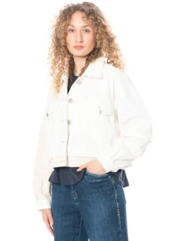 HIGH, Moderne, Kurze Jacke Upside Aus Baumwolle -Kleider Geschaft upside h 2