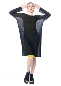 Knit Knit, Leicht Transparentes Sommerkleid -Kleider Geschaft vel38 m nero