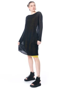 Knit Knit, Leicht Transparentes Sommerkleid -Kleider Geschaft vel38 m nero 3