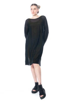 Knit Knit, Leicht Transparentes Sommerkleid -Kleider Geschaft vel38 m nero 6