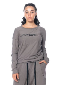 Studiob3, Zweilagiges Top Verda -Kleider Geschaft verda taupe 40 42